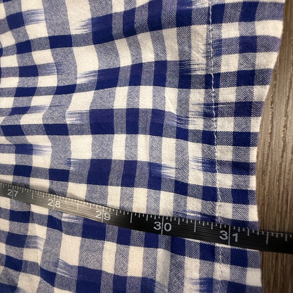 J. Crew Crewcuts Girls Gingham Navy Dress Embroidered Lined Sz 14 Summer/Fall - Picture 3 of 11